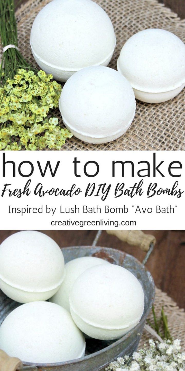 Fresh Avocado DIY Bath Bomb