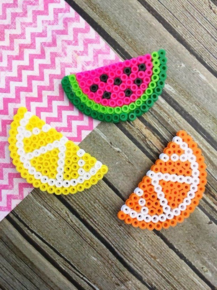 Fruit Perler Bead Magnets