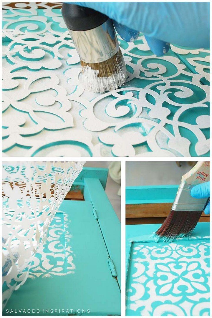 How To Stencil On Furniture