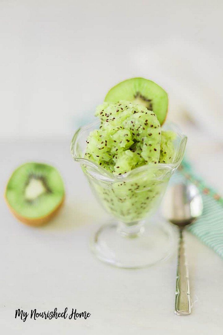 Kiwi Sorbet Healthier Desserts