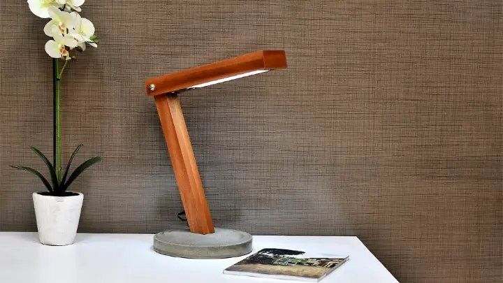 LED Desk Lamp With Concrete Base