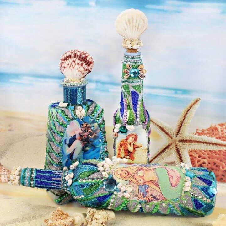 Mermaid Bottles Mermaid Party Centerpiece