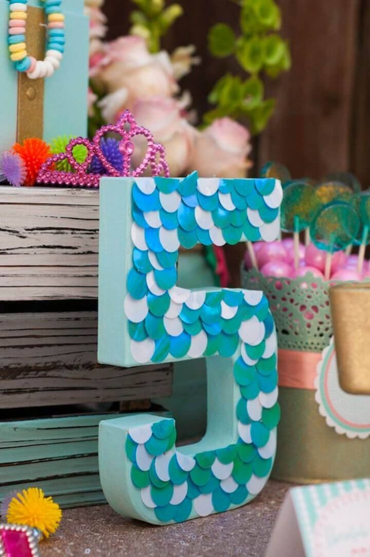 Mermaid Theme Table Number