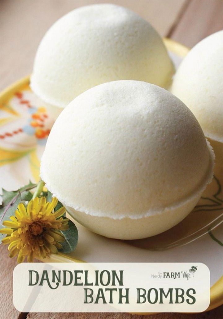 Natural Dandelion Bath Bombs