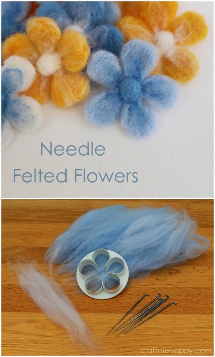 Needle Felted Flowers