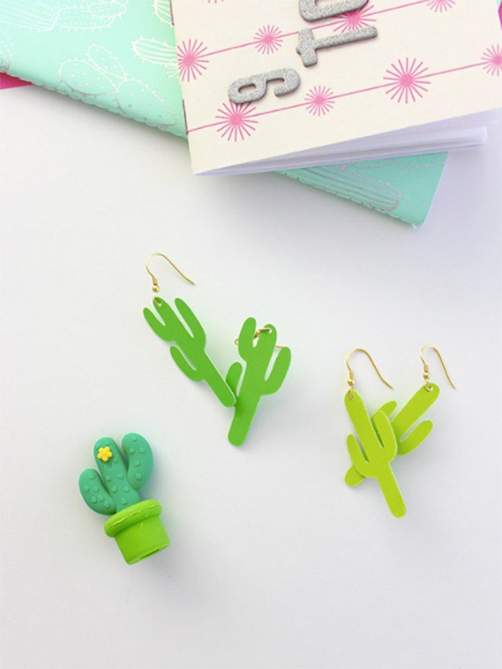 Paper Cactus Earrings
