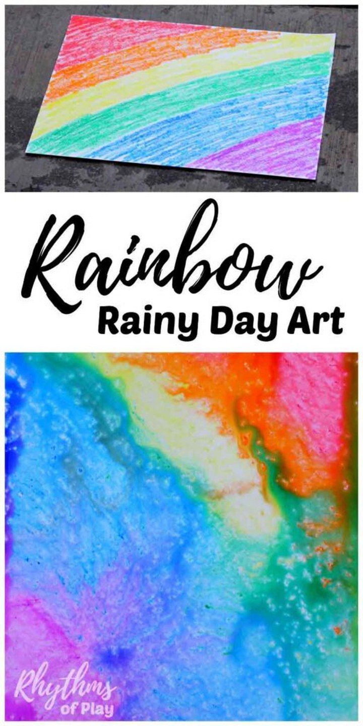 Rainbow Rainy Day Art