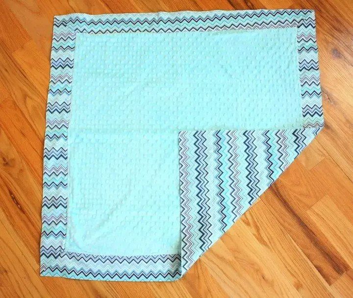 Self Binding Baby Blanket Tutorial