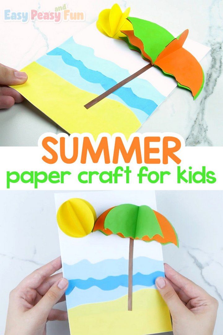 Summer Paper Craft With Umbrella Touch