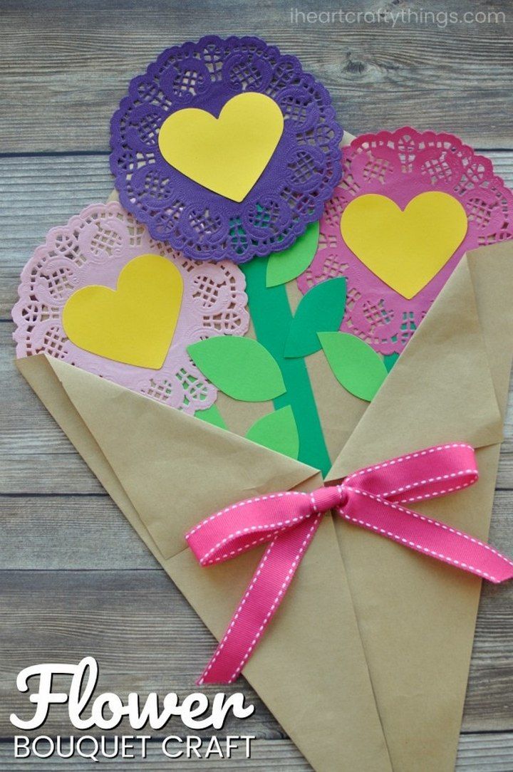 Valentines Day Paper Flowers Craft