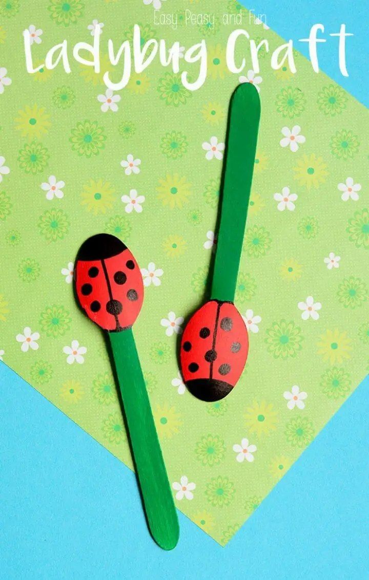 Wooden Spoon Ladybug Puppets