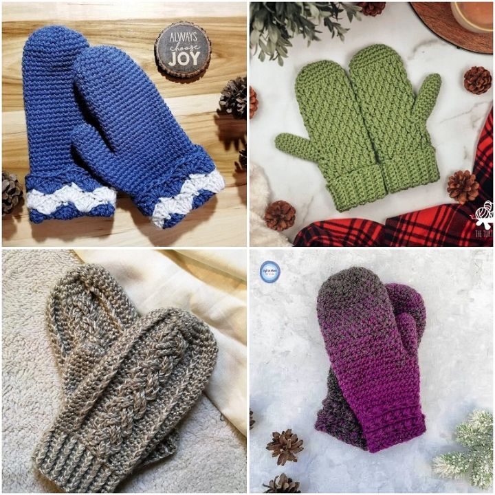 25 Warm And Cozy Mitten Crochet Patterns