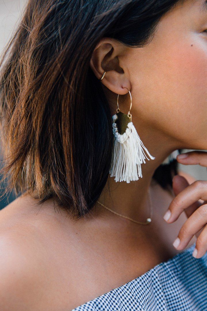 DIY Brass Fringe Earrings