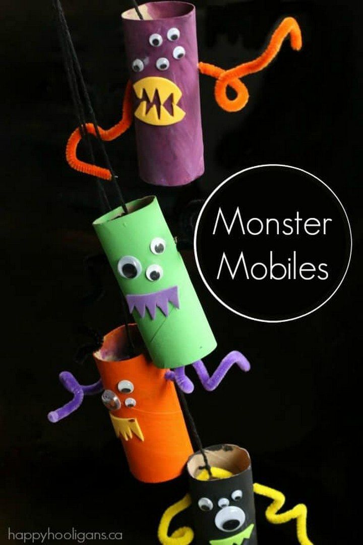 DIY Monster Mobile from Toilet Rolls
