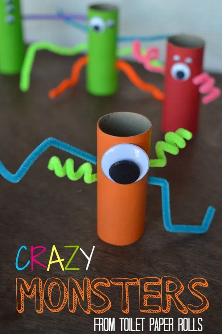 DIY Toilet Paper Roll Monsters