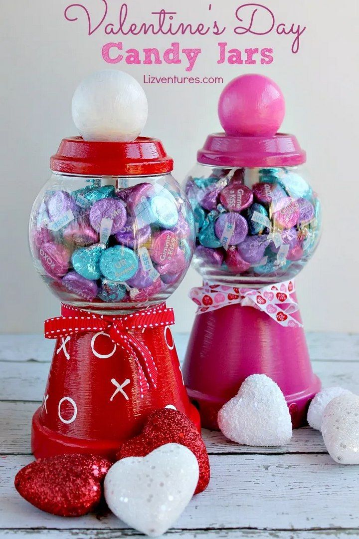 DIY Valentines Day Candy Jars