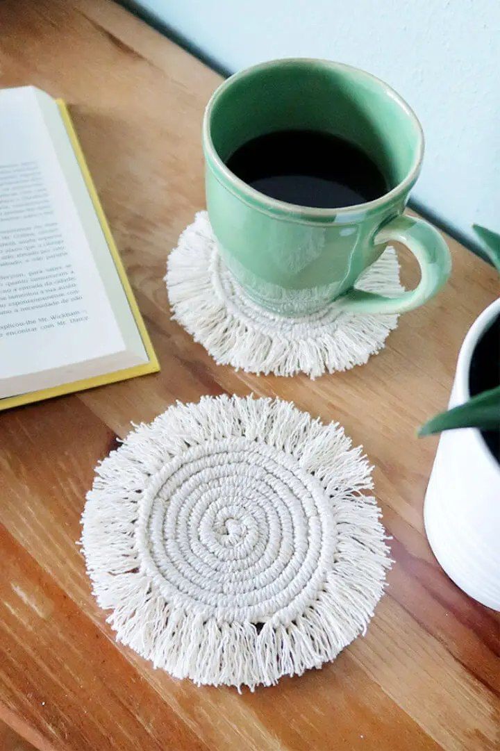 Make Round Macrame Boho Costers