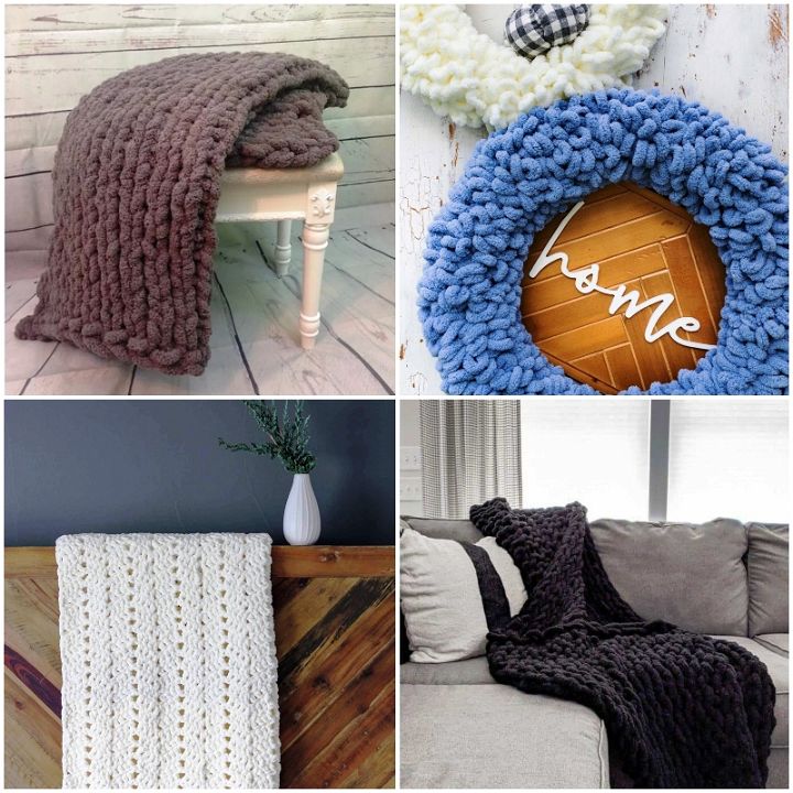 25 DIY Bernat Blanket Big Yarn EASY Susie Harris