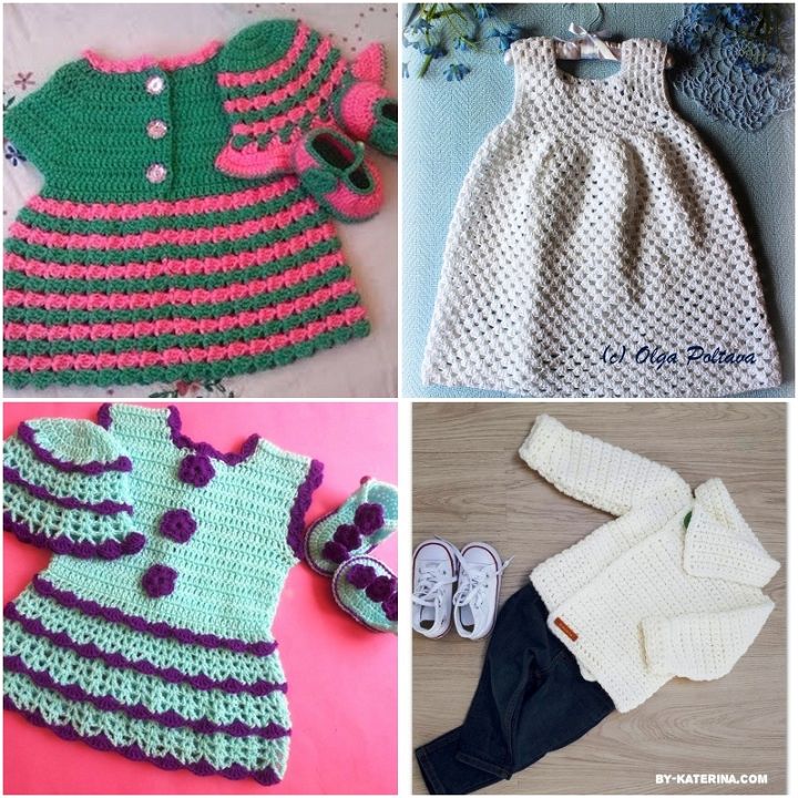 25 Free Crochet Baby Dress Patterns