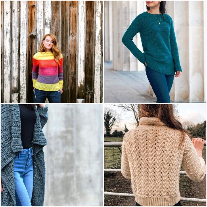25 Free Crochet Sweater Patterns That Are Perfect