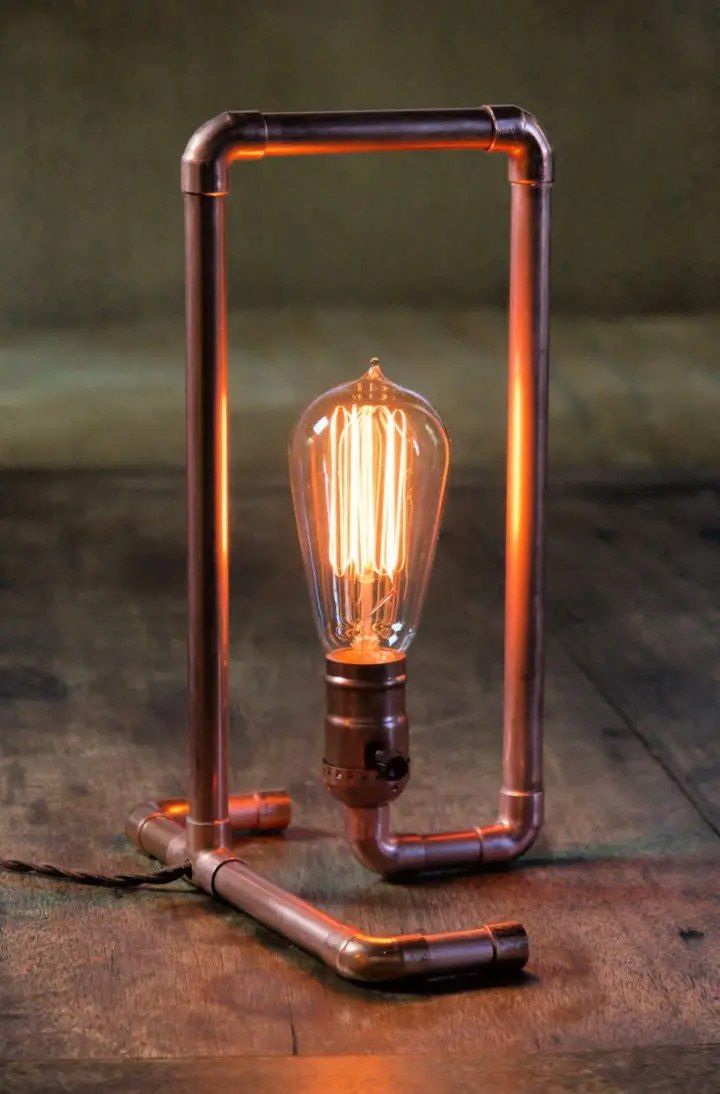 Custom Copper Pipe Lamp