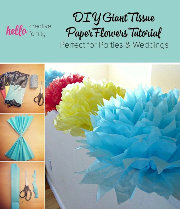 DIY Giant Tissue Paper Flowers