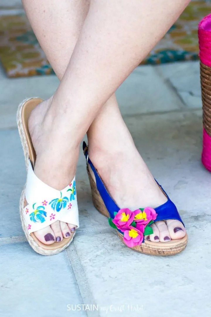 DIY Pretty Painted Sandals