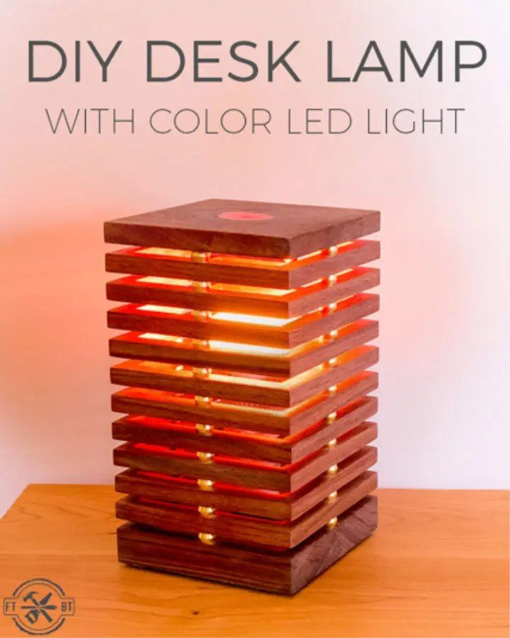 Desk Lamp with Color Changing LED Light