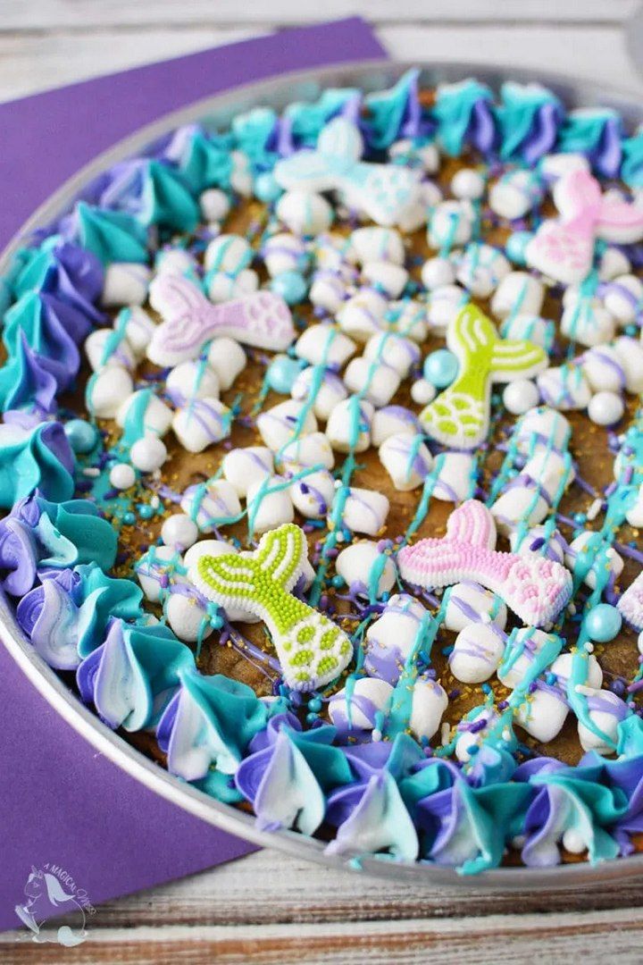 Mermaid Cookie Pizza