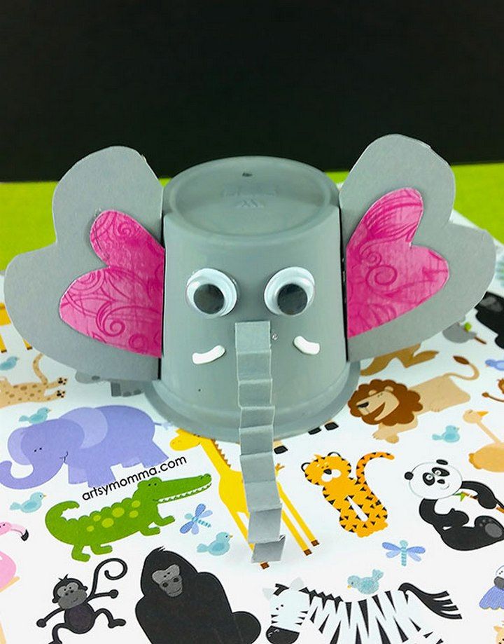 Recycled K Cup Elephant Craft