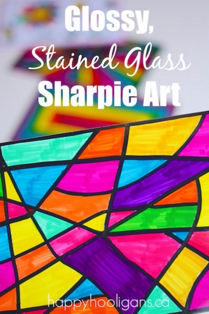 Stained Glass Sharpie Art