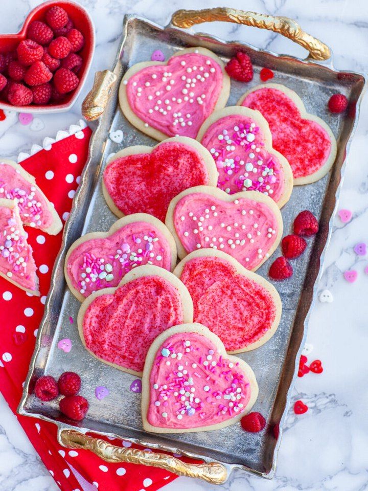Valentines Day Heart Sugar Cookies