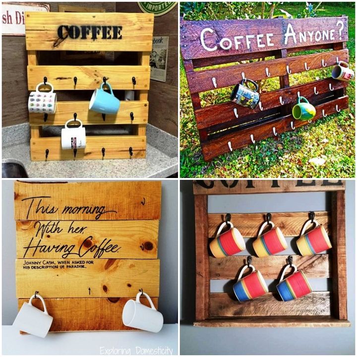 20 DIY Pallet Coffee Cup Holder Ideas Susie Harris