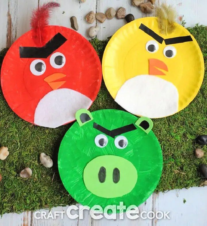 Angry Birds from Paper Plates Art