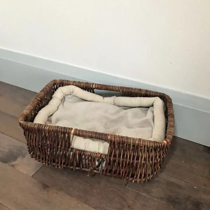 Basket Cat Bed Thrift Store Upcycle Challenge