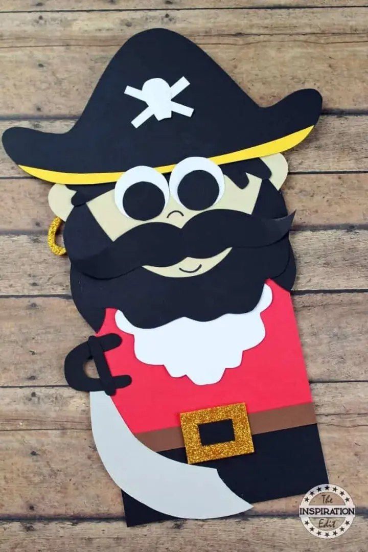 Captain Hook Paper Bag Pirate Puppet