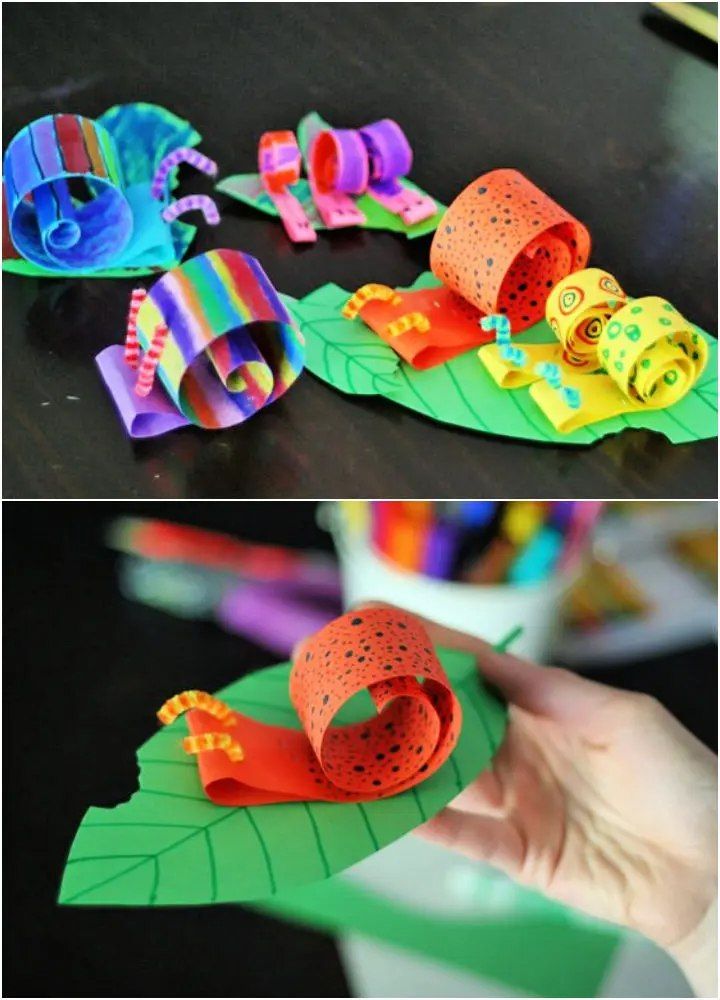 Coiled Paper Snail Craft for Toddlers