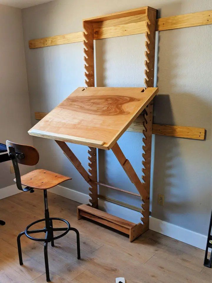 DIY Art Desk With Adjustable Height and Angle