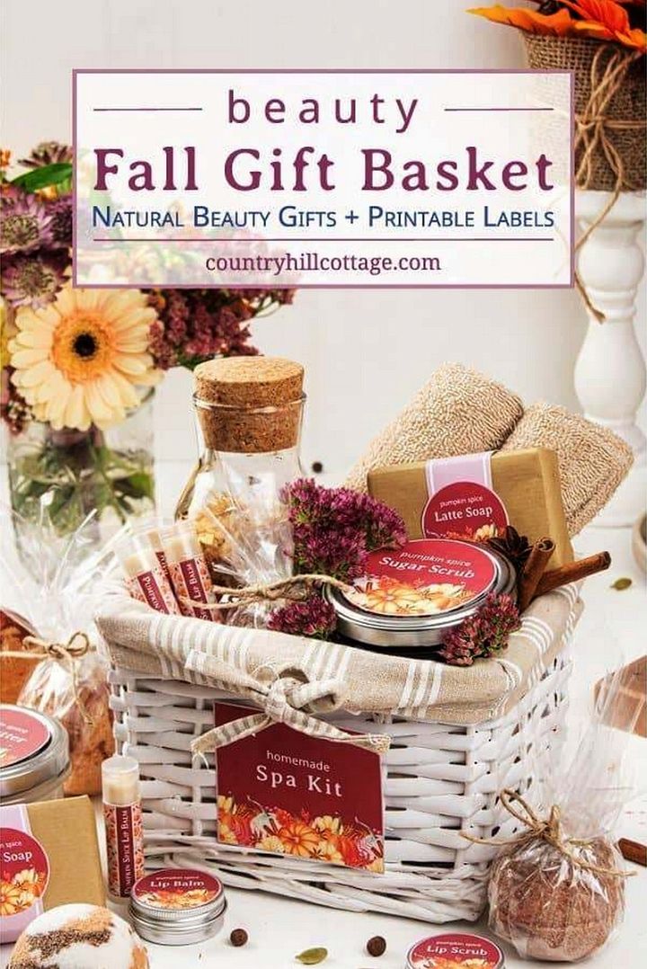 DIY Beauty Fall Gift Basket – Pretty Homemade Pamper Hamper Idea
