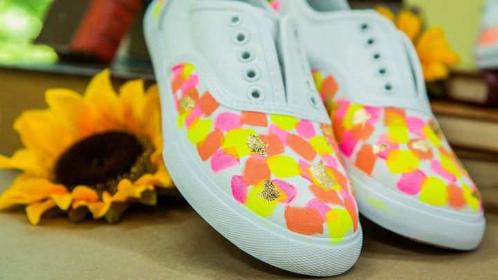 DIY Custom Painted Canvas Shoes