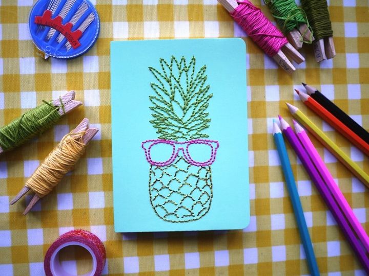 DIY Embroidered Notebooks