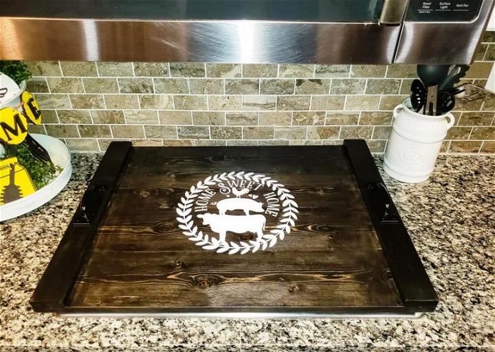 DIY Noodle Board Stove Top Cover with Custom Design