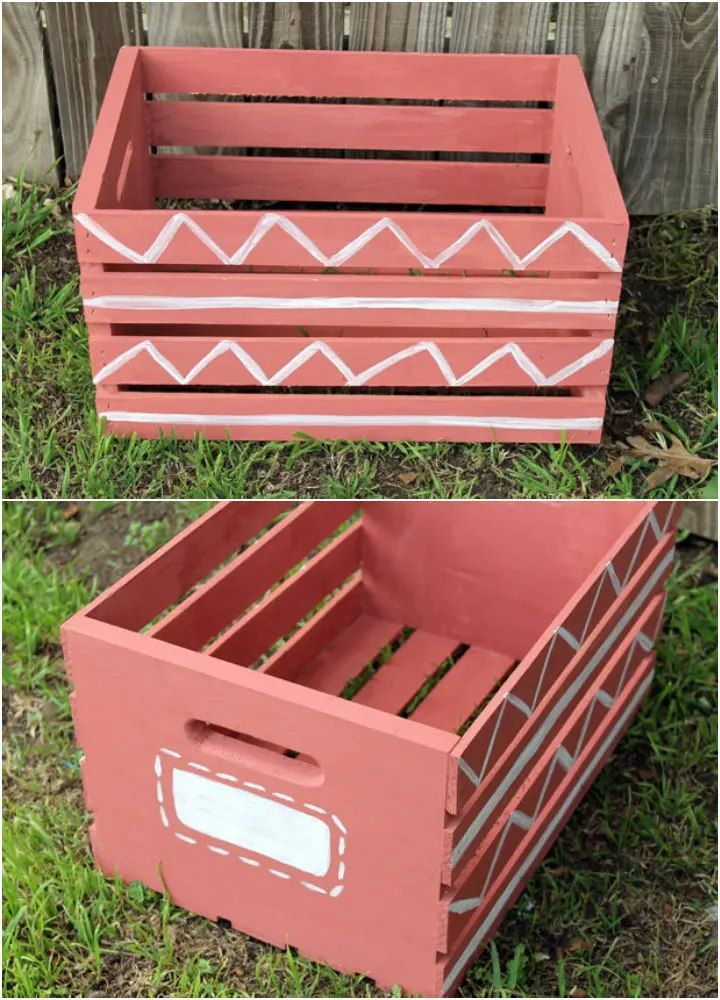 DIY Painted Wooden Crate
