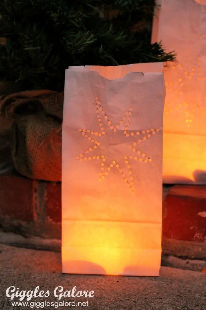 DIY Paper Bag Luminaries