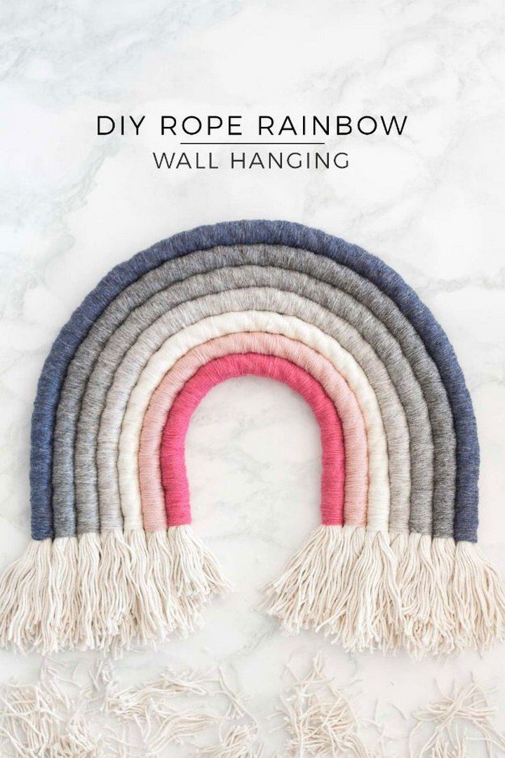 DIY Rope Rainbow Wall Hanging