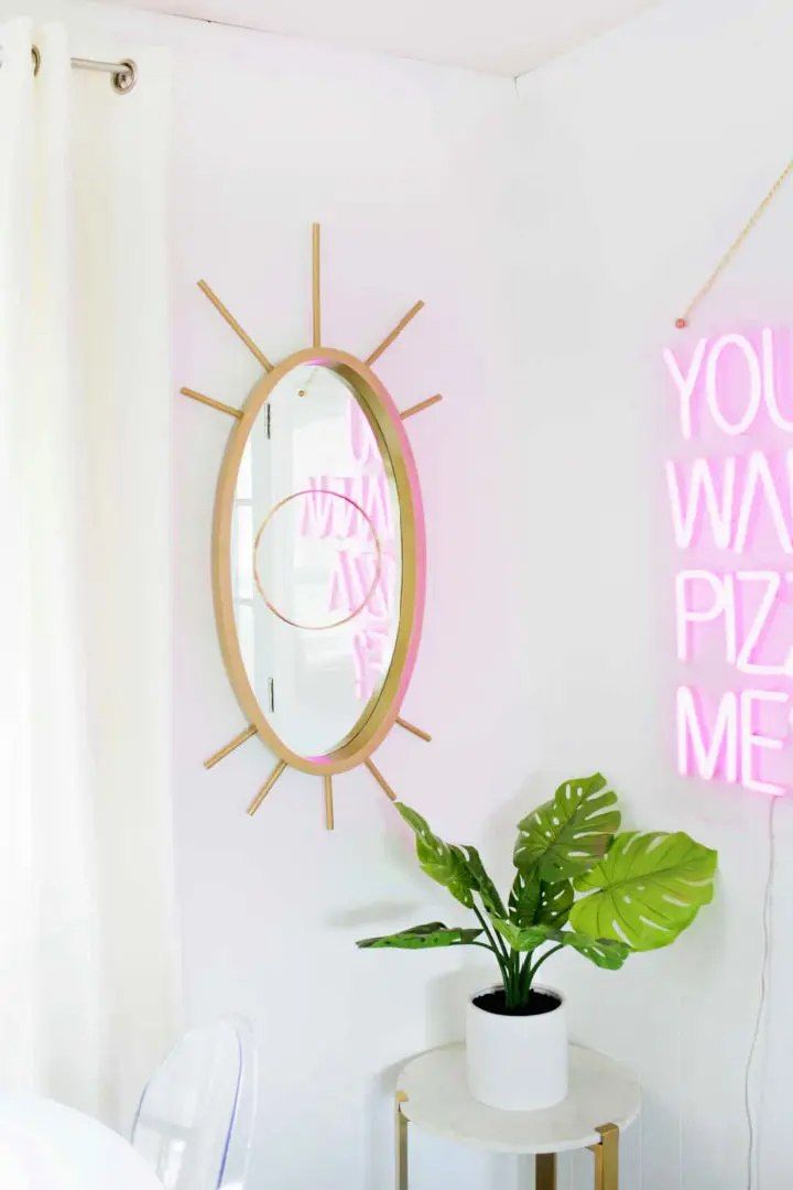 DIY Wooden Eye Wall Mirror