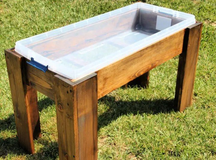 DIY Wooden Frame Water Table
