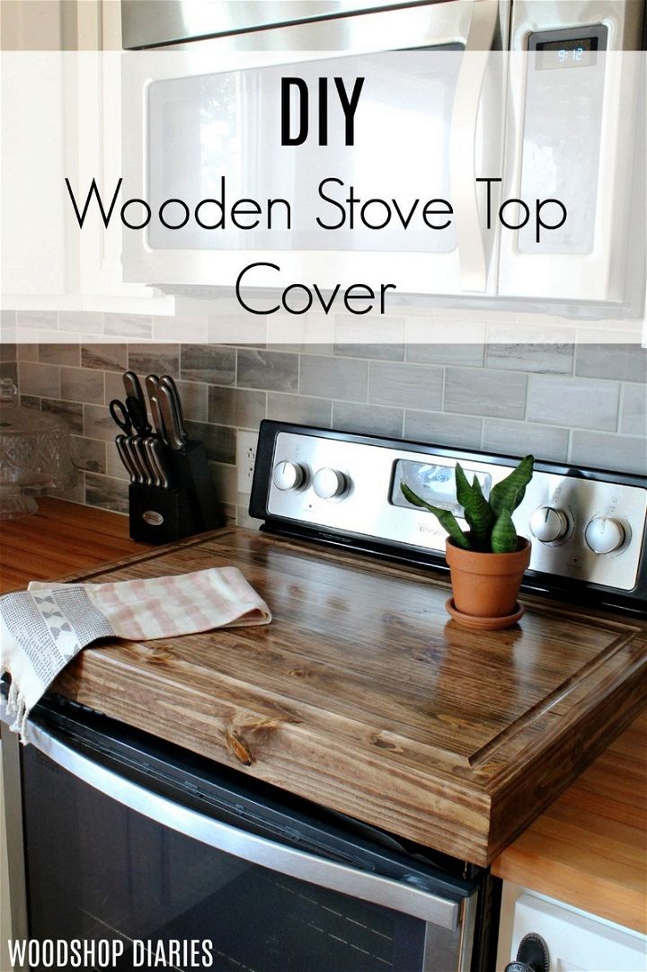 DIY Wooden Stove Top Cover