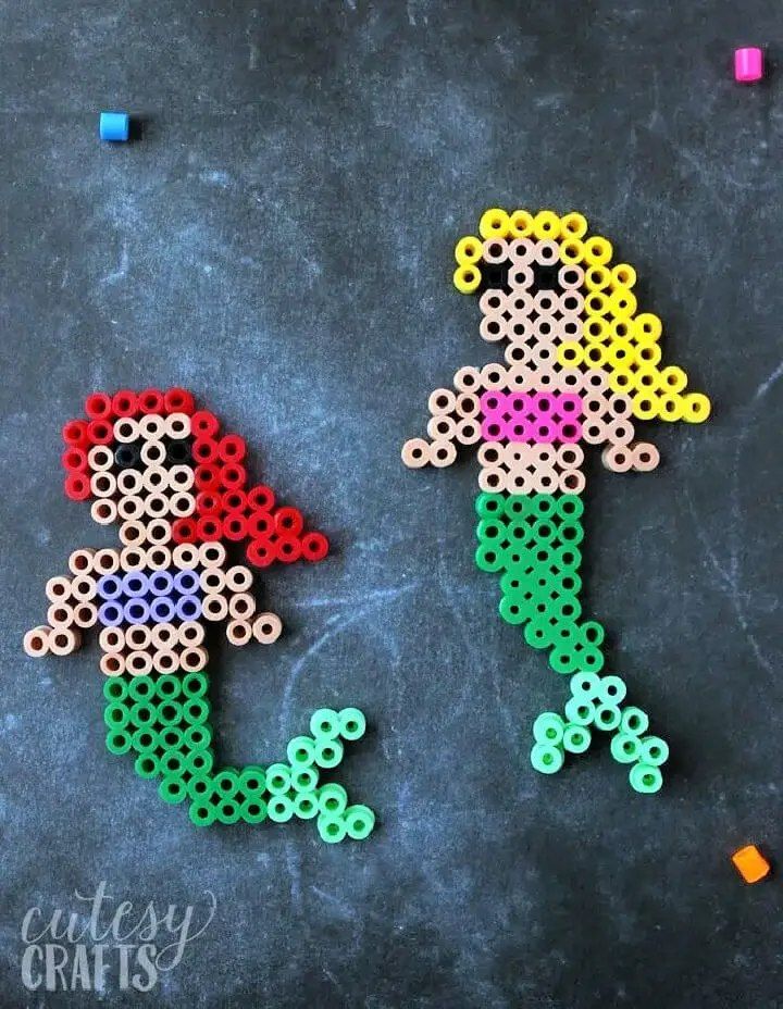 Easy DIY Perler Bead Mermaid