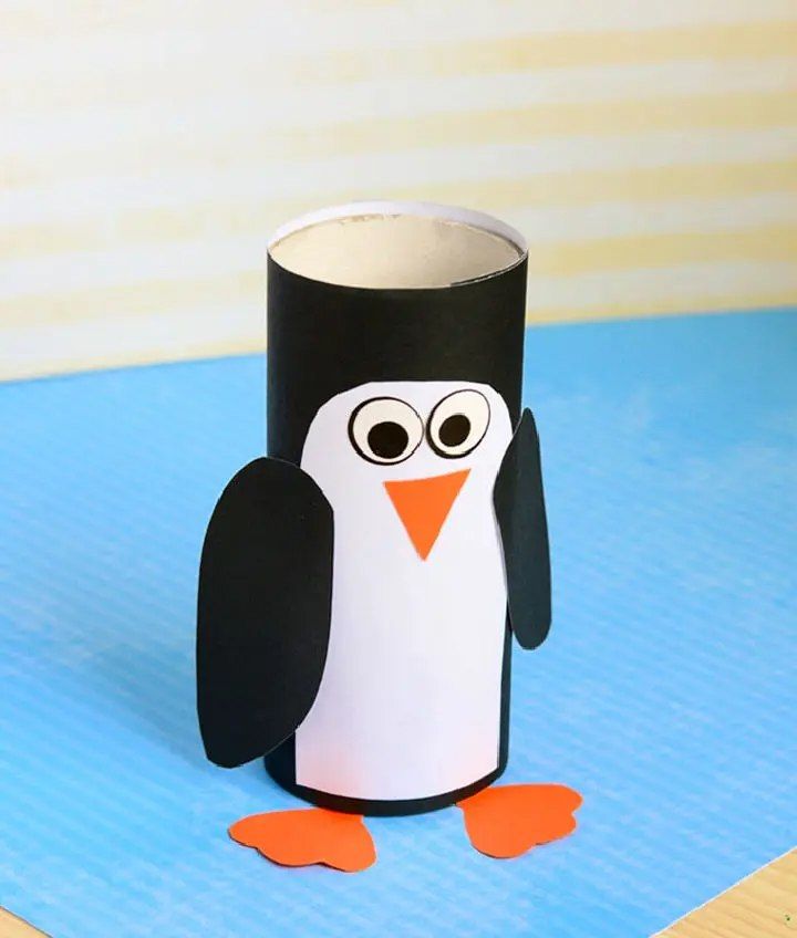 Empty Toilet Paper Roll Penguin Craft